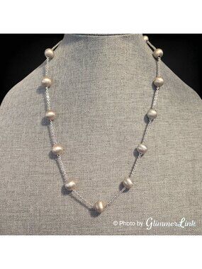 Nolan Miller Two-Tone Ball Bead Station Chain Necklace